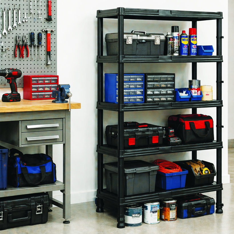 Plastový regál 74×32x134 cm – 5 polic