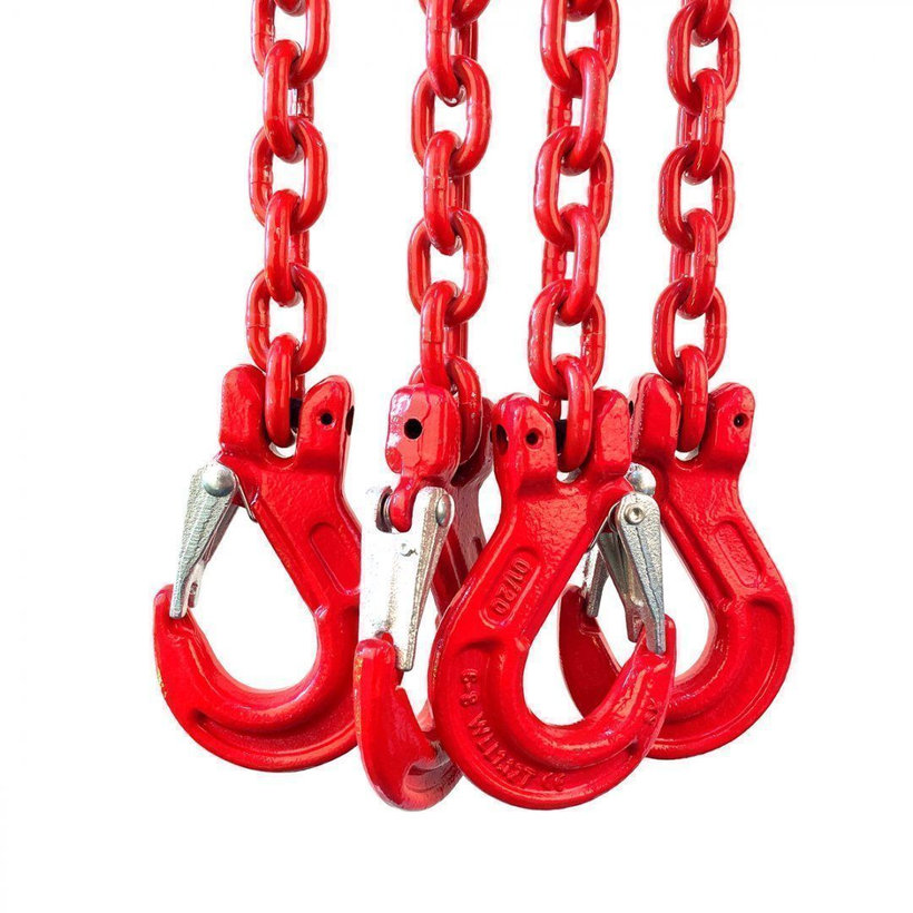 Řetězový závěs oko-4 háky tř 80 se zkracovačem (4,5 m,11 200/8000 kg, 13 mm)