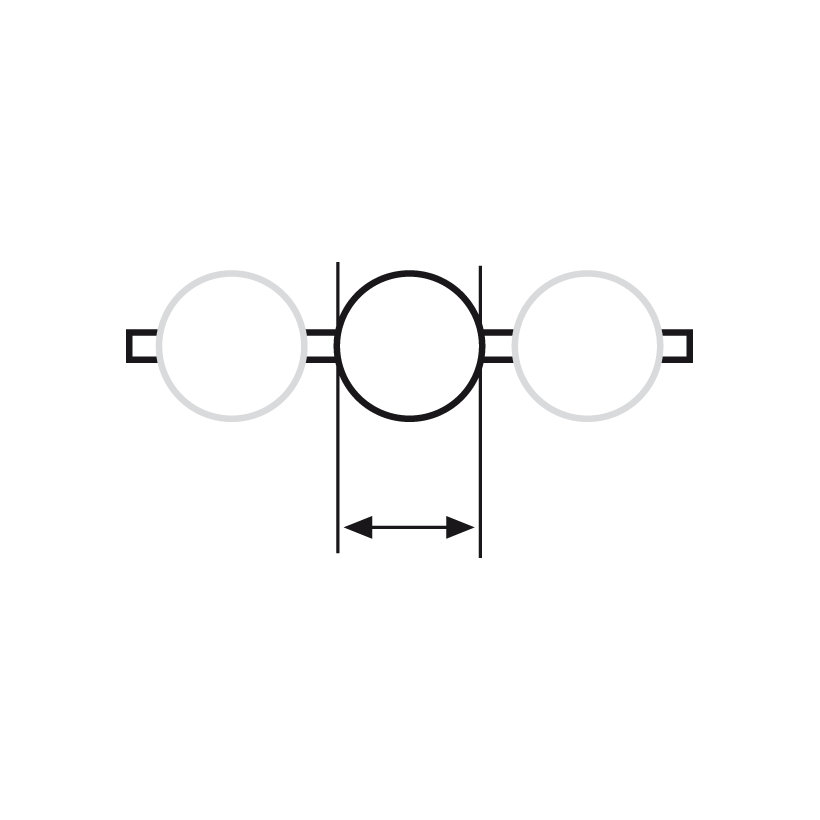Řetěz kuličkový poniklovaný 2,4mm