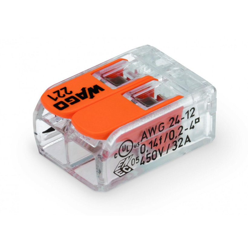 Svorka bezšroubová s páčkou - 2 vodiče