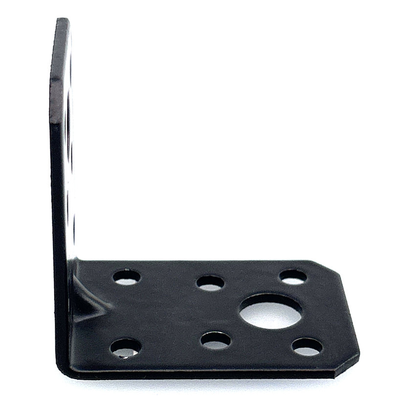 Úhelník s prolisem - černý 10ks 50x50x35x2mm