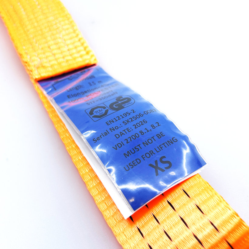 Gurtna na odtahovku s návlekem 4T - 3,5 m + 3 otočné háky