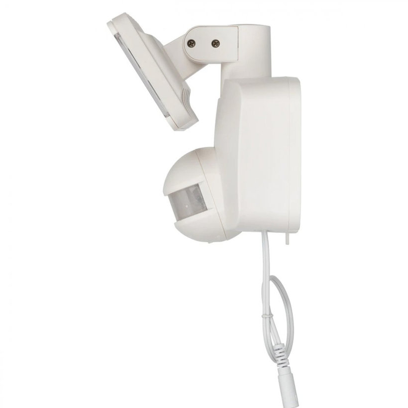 Solární LED reflektor s pohybovým PIR detektorem bílý