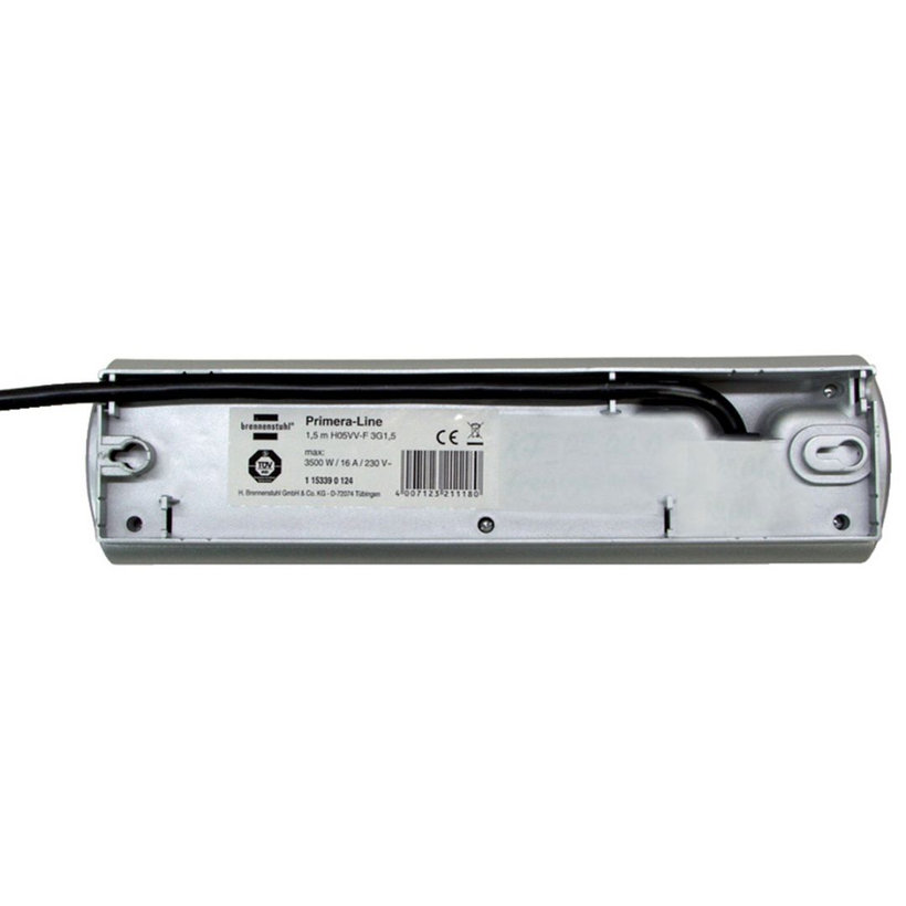 Prodlužovací kabel PRIMERA 10 zásuvek 16A stříbrný 2m