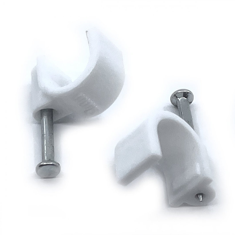 Kabelážní příchytka oválná bílá 6mm