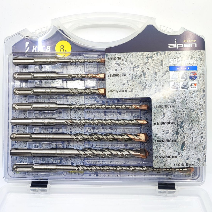 Sada vrtáků do betonu SDS+ 8dílná