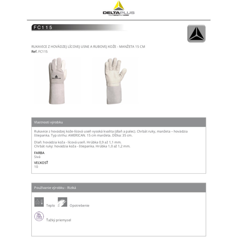 Pracovní rukavice FC115 10