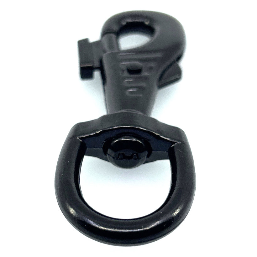 Karabina otočná s prolisem černá 88x20mm