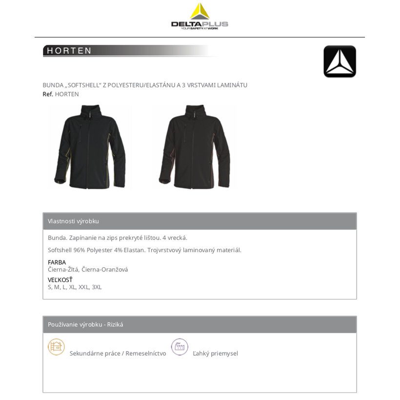 Pracovní bunda HORTEN XL