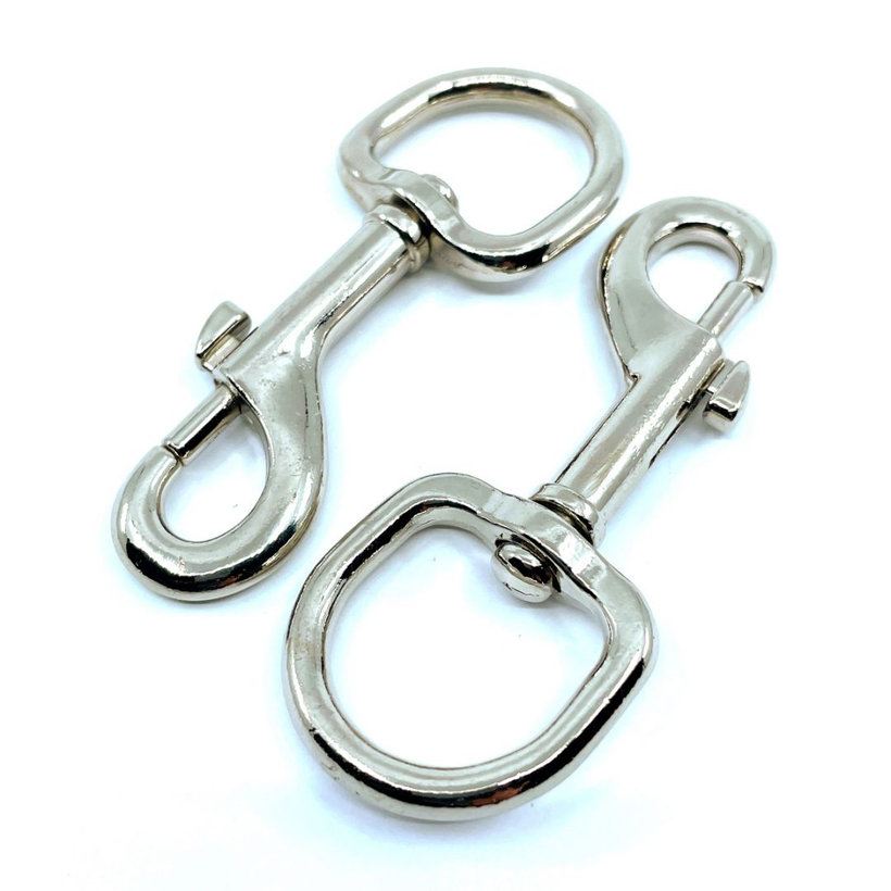 Karabina na klíče s oválnou hlavou poniklovaná 13x73mm