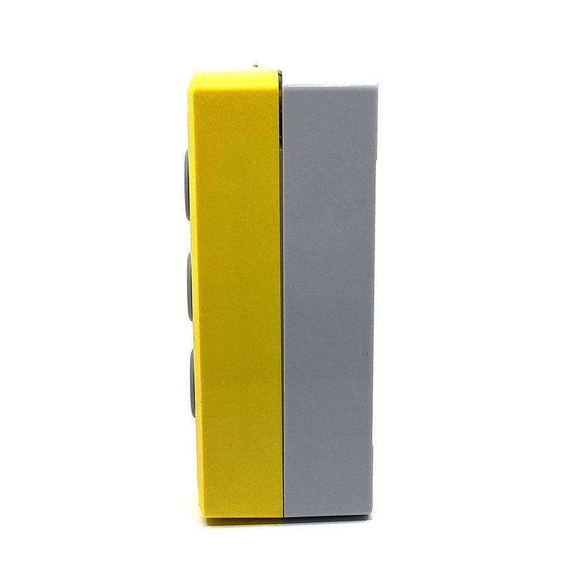 Krabicová sestava k tlačítkům žlutá - 3x otvor