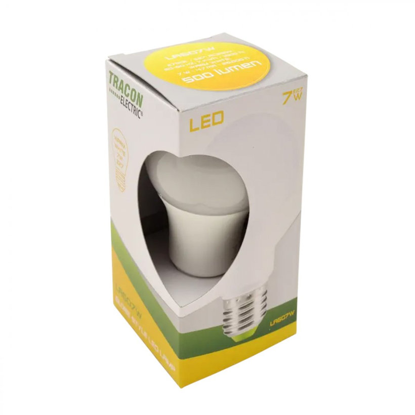 LED žárovka koule E27 7W - neutrální bílá