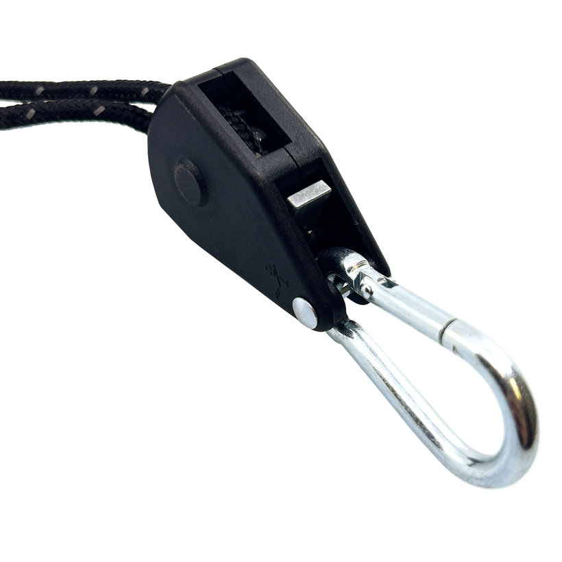 Kempingová kladka, černá, 4 mm / 4 m