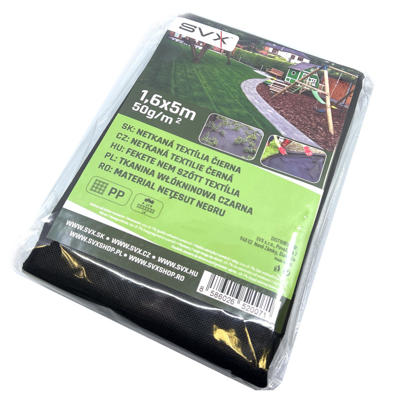 Netkaná textilie černá 1,6x5m 50g/m2
