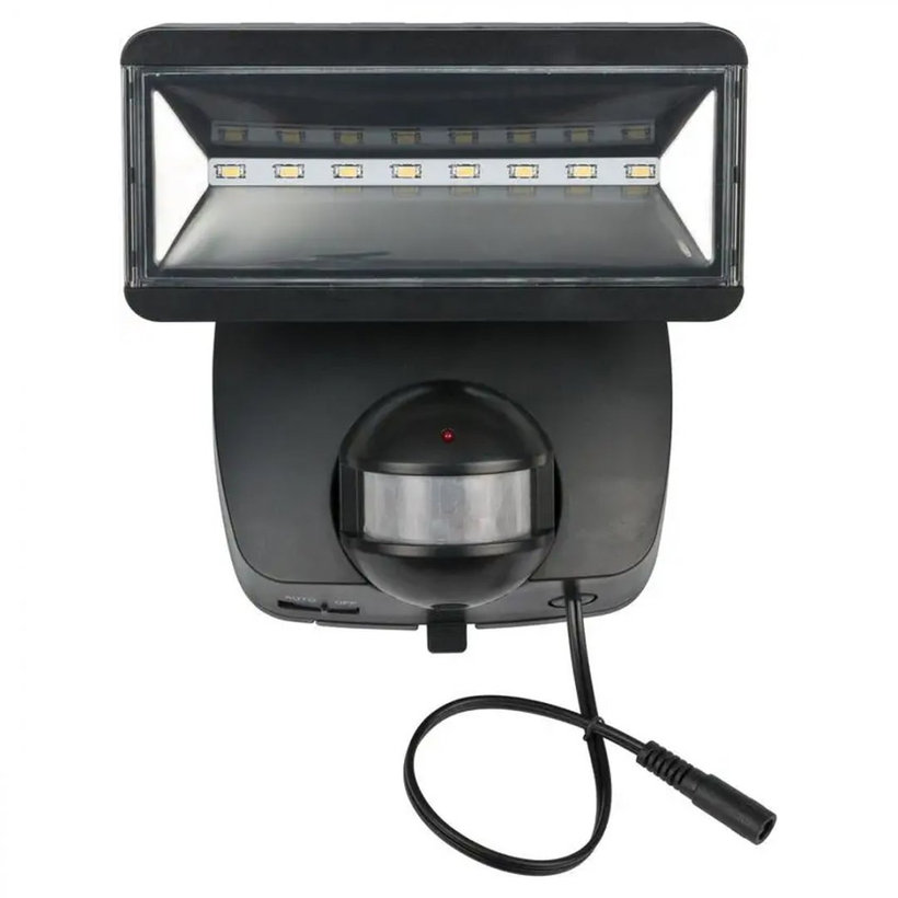 Solární LED reflektor s pohybovým PIR detektorem antracit