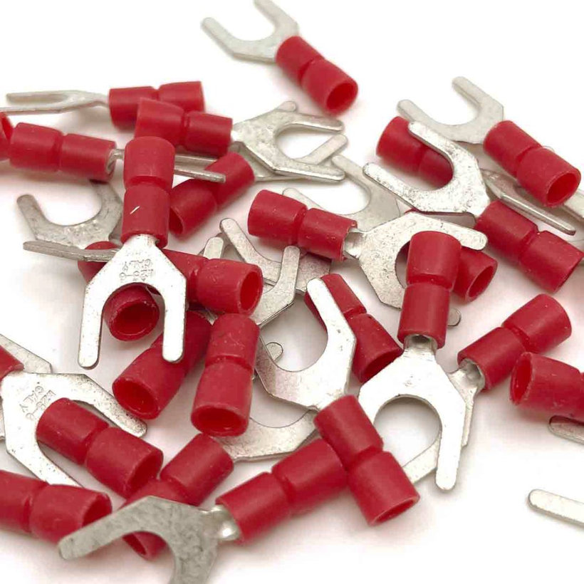 Izolované Cu lisovací vidlice červená 1,5mm²