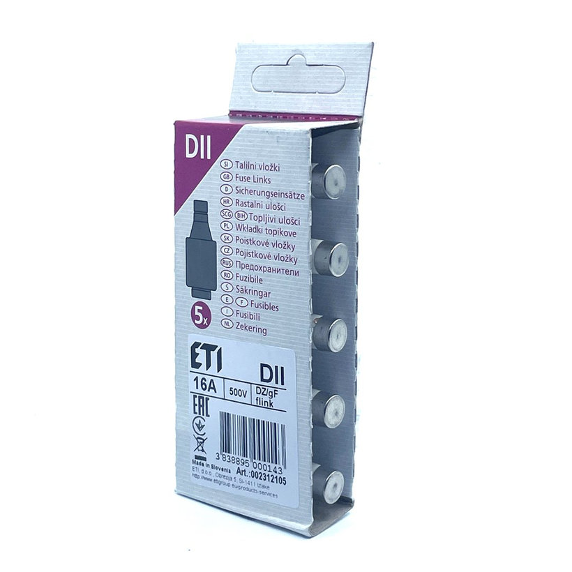 DII 16A valcová pojistka