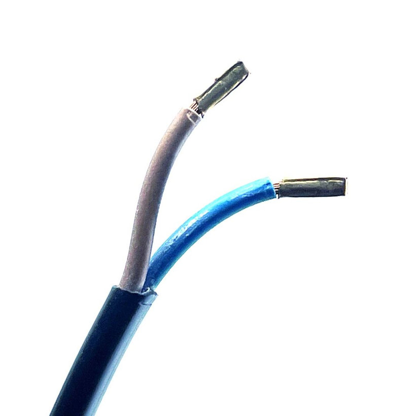 Flexo šňůra 2m 2x0,75 černá plochá