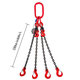 Řetězový závěs oko-4 háky tř 80 se zkracovačem (6 m, 2360/1700 kg, 6 mm)
