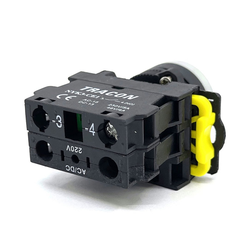 Tlačítkový spínač podsvícený modrý