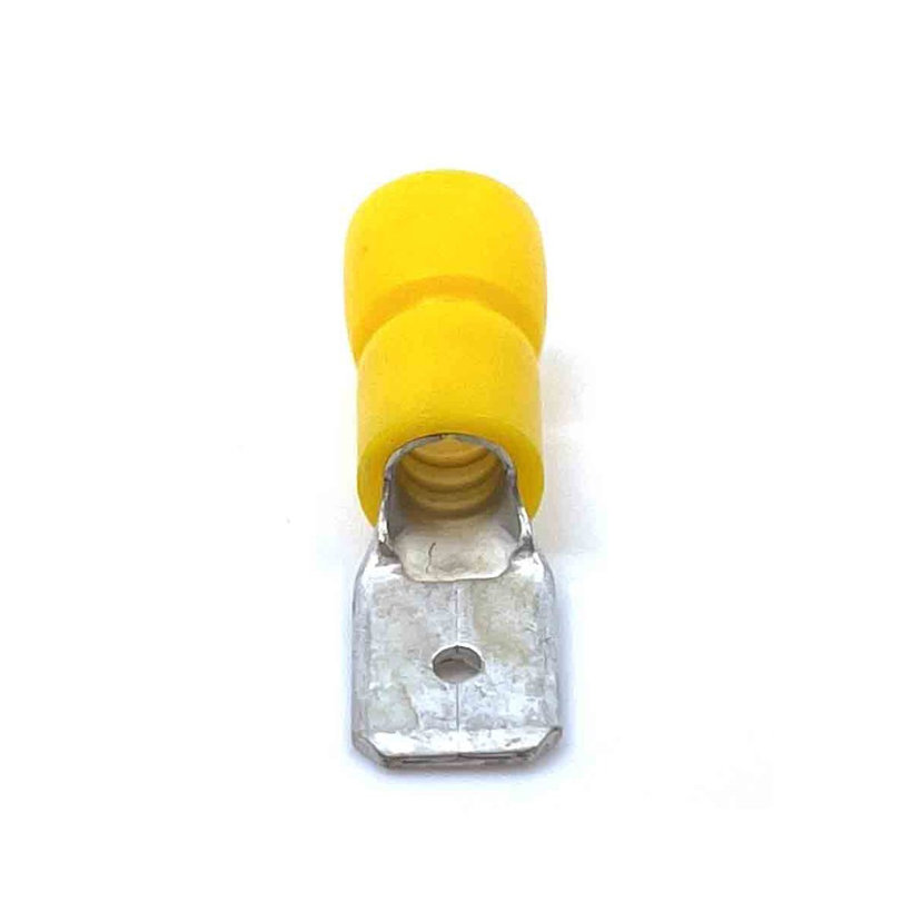 Izolované Cu lisovací kolíky ploché žluté 6mm²