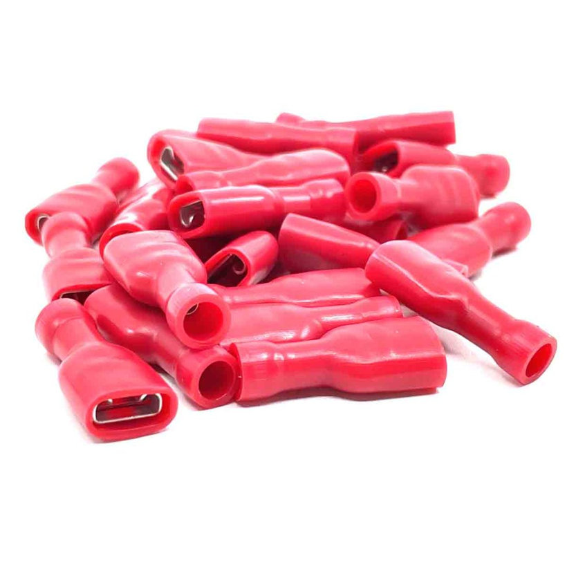 Celoizolované Cu lisovací dutinky ploché červené 1,5mm²