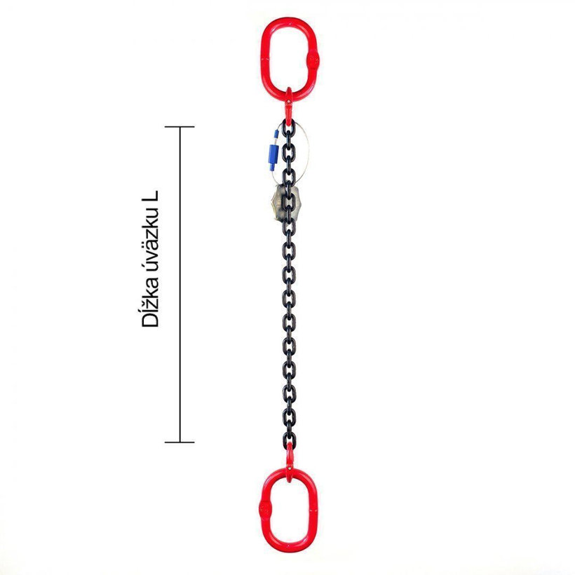 Řetězový závěs oko-oko tř 80 se zkracovačem (4,5 m, 2000 kg, 8 mm)