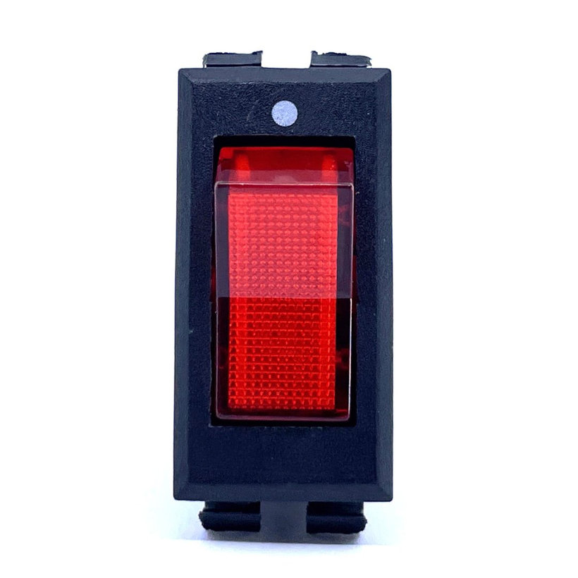 Kolébkový vypínač ON-OFF červený podsvětlený, 16A, 250V