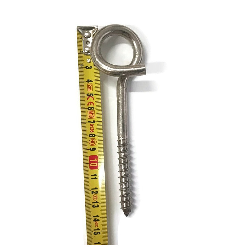 Hák houpačkový s vrutem - nerez A2 140 mm