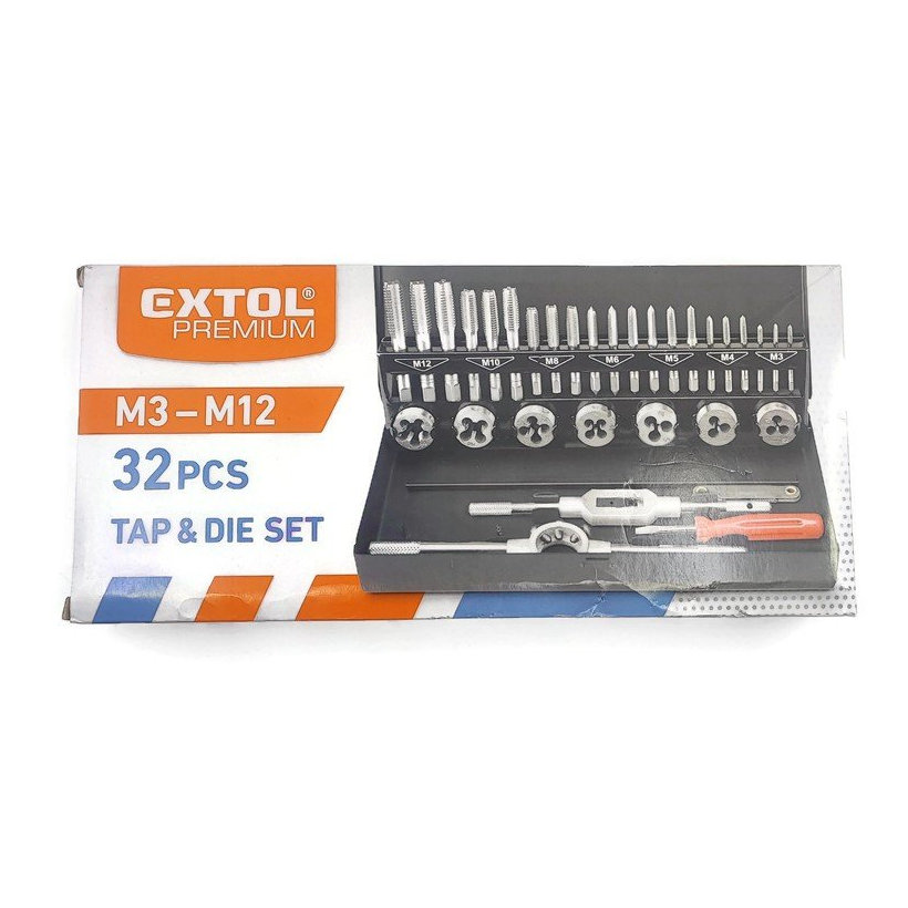 Závitníky a závitová očka 32-dílná sada