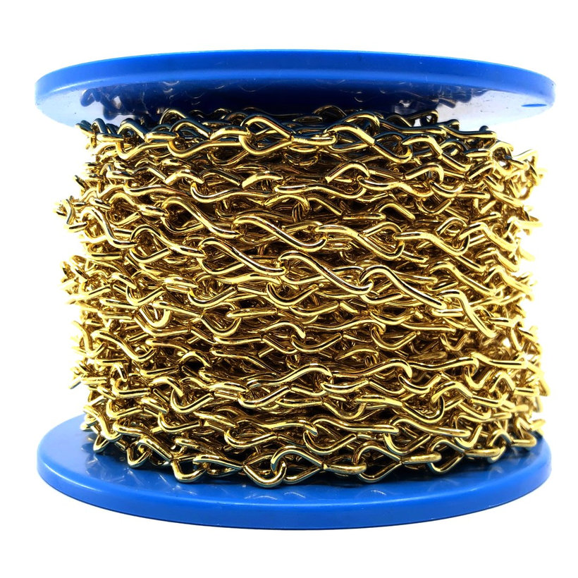 Řetěz hodinářský U žlutý zinek 1,3mm