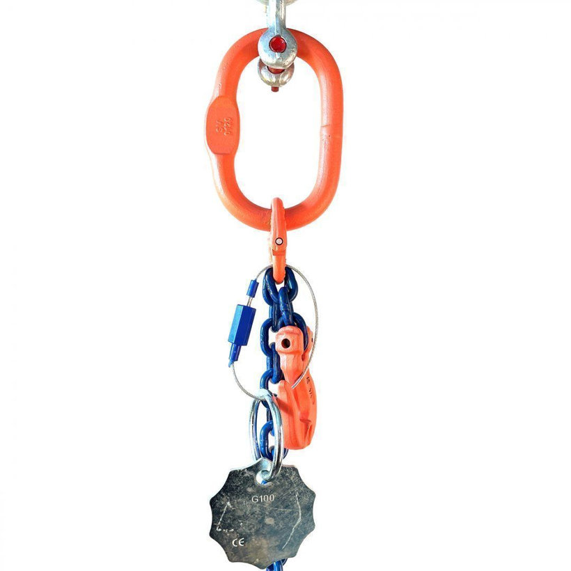 Řetězový závěs oko-hák tř 100 se zkracovačem (1 m, 4000 kg, 10 mm)