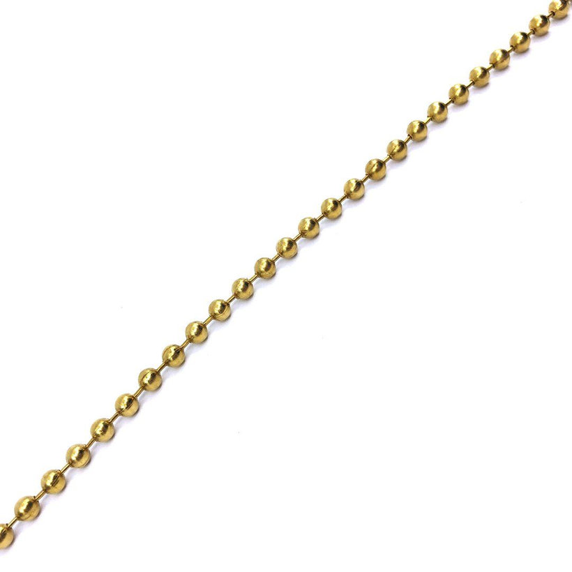 Řetěz kuličkový žlutý zinek 2,4mm