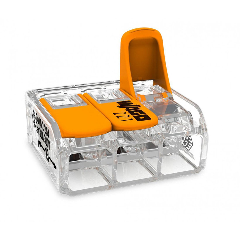 Svorka bezšroubová s páčkou - 3 vodičů