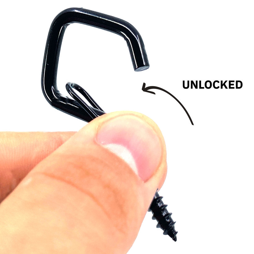 Okrasné oko s vrutem ve tvaru diamantu - černé