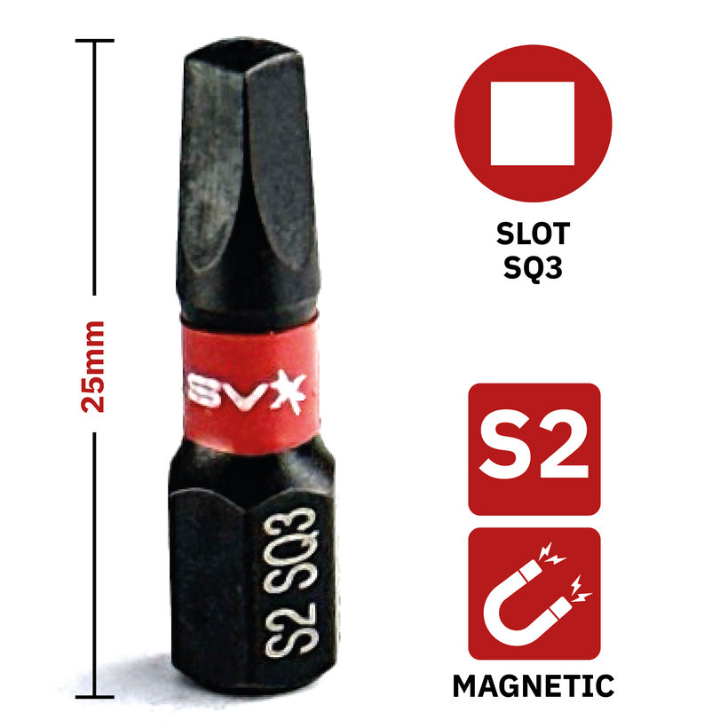 Bit magnetický SQ3x25mm
