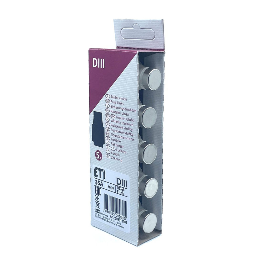 DIII 35A valcová pojistka