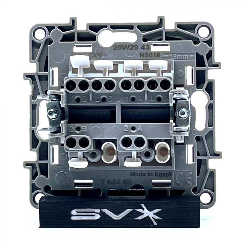 Niloé vypínač č.6+6 bílý