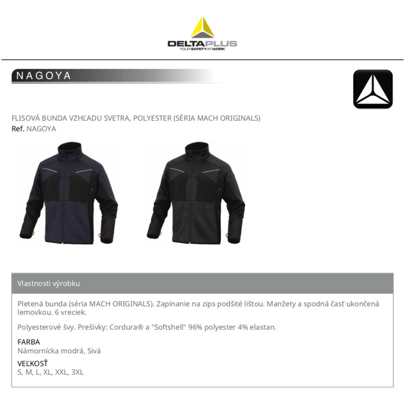 Pracovní bunda NAGOYA šedá 3XL