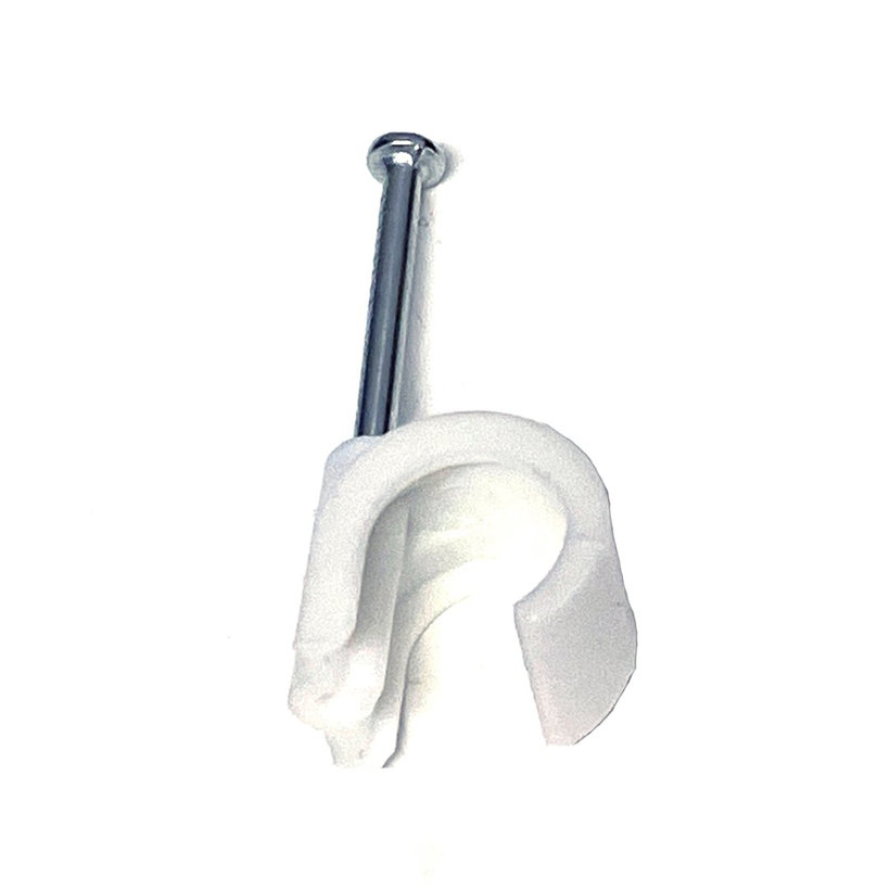 Kabelážní příchytka oválná bílá 5-7mm