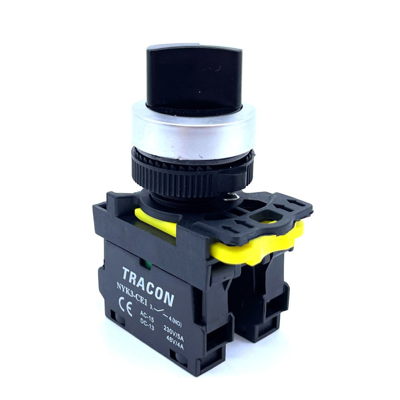 Otočný spínač s páčkou 2-polohový s pružinovým návratem