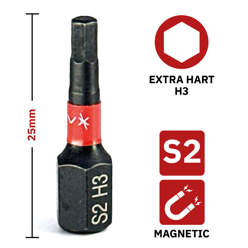 Bit magnetický H3x25mm