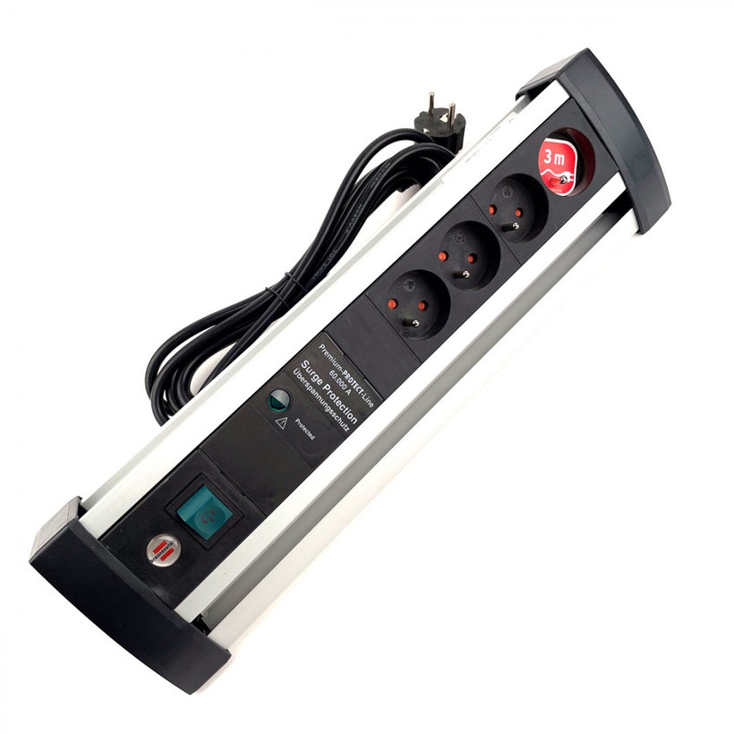 Přepěťová ochrana Office-Line 4 zásuvková černá 1,8m