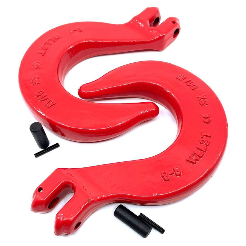 Slévárenský hák na řetěz tř 80 červený 13mm