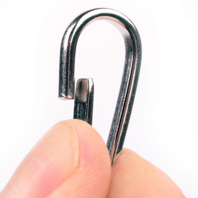 Pružinová karabinka bez obrtlíka pozinkovaná 100mm