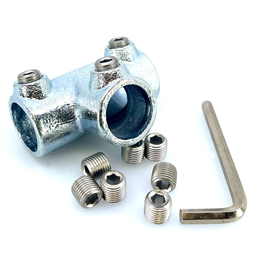 Spojovací článek ve tvaru T 27 mm - pozinkovaný