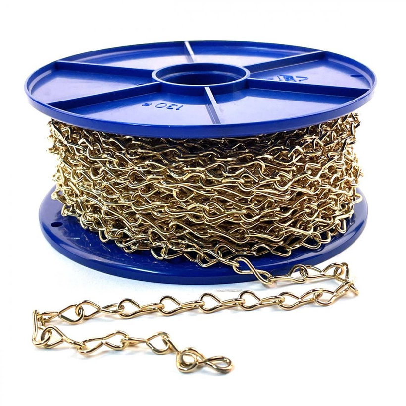 Řetěz jednoduchý žlutý zinek 1,3mm