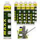Montážní (PUR) pěna MAXX pistolová NÍZKOEXPANZNÍ - 10 ks MEGA PACK 850ml