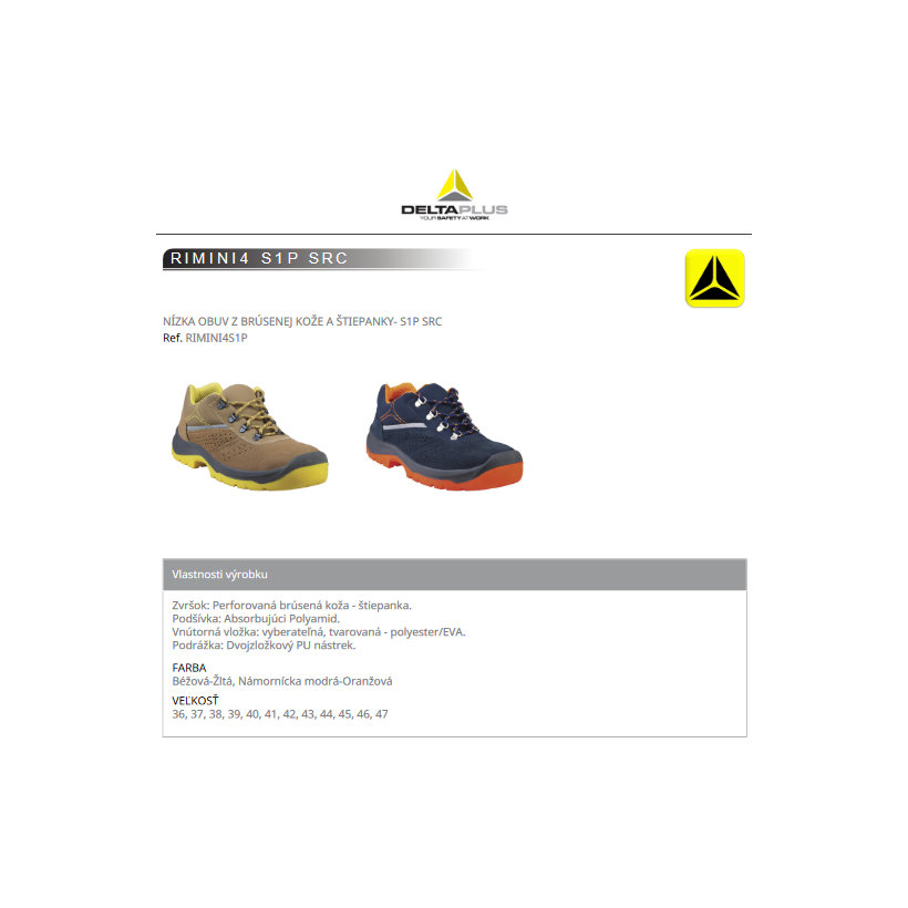 Nízká pracovní obuv RIMINI4 modrá 43