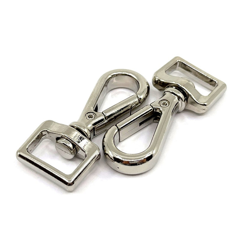 Karabina vodítková - poniklovaná 52x16mm